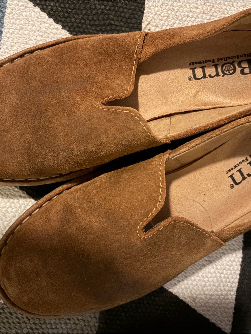 Born Women’s Naya Chestnut Leather Slip-On Loafers Size 7